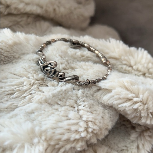 Alex And Ani | Women’s “Love” Written Bangle Wrap Bracelet Cuff - Picture 5 of 5